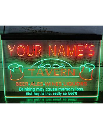 Name Personalized Custom Tavern Man Cave Bar Beer Dual LED Neon Sign for Personalized Decor