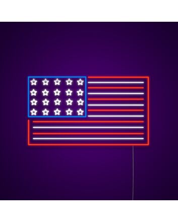 American Flag Neon Sign for Patriotic and Cultural Decor