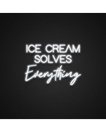 Ice Cream Solves Everything Neon Sign for Sweet and Fun Spaces