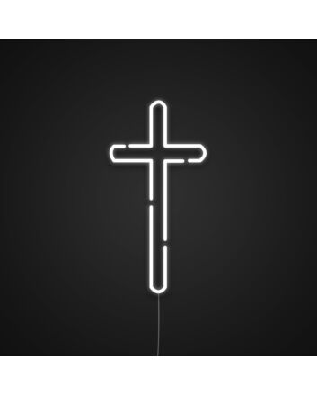 Neon Cross LED Sign for Religious and Spiritual Spaces