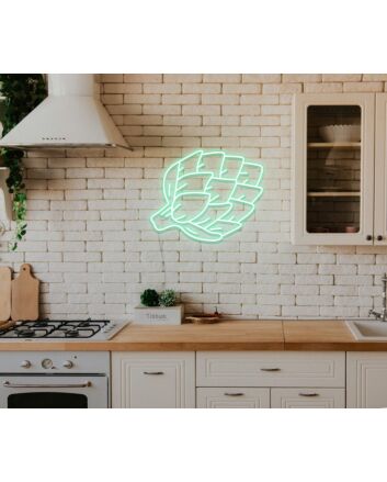 Artichoke Neon Sign for Food Lovers and Whimsical Decor