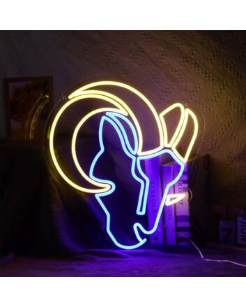 Los Angeles Rams Neon Sign for Sports Fans