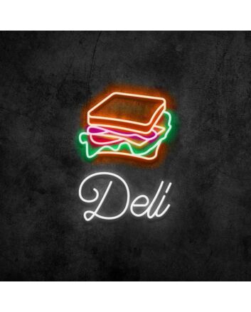 Deli Sandwich Neon Sign for Food Lovers and Cafes