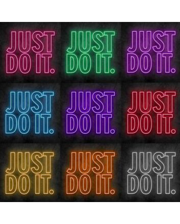 Just Do It Neon Sign for Motivational and Fitness Spaces