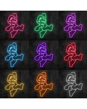 Mario Jump Neon Sign for Video Game Fans