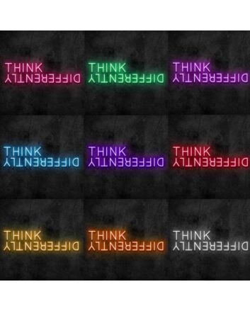 Think Differently Neon Sign for Inspirational and Creative Spaces