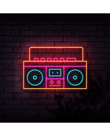 Boom Box Neon Sign for Music Lovers