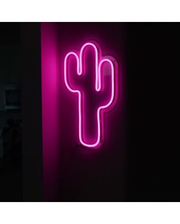 Cactus Neon Sign for Nature and Whimsical Decor