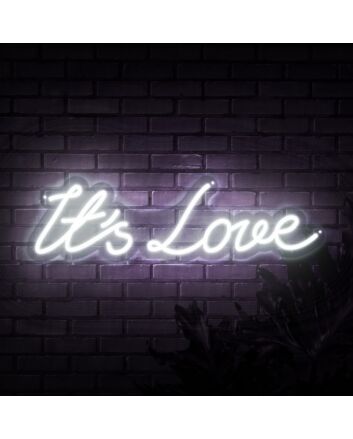 It's Love Neon Sign for Romantic and Loving Spaces