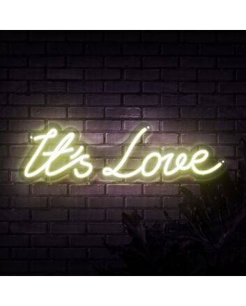 It&#039;s Love Neon Sign for Romantic and Loving Spaces