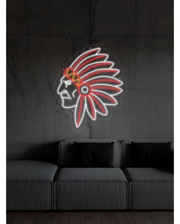 Apache Indian Neon Sign for Cultural and Whimsical Decor