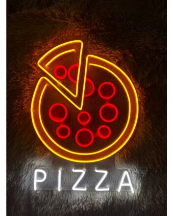 Pizza Restaurant Neon Sign for Pizzerias and Dining Areas