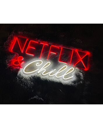 Netflix and Chill Neon Sign for Cozy and Fun Spaces