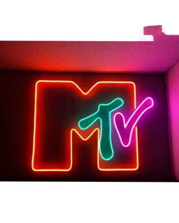 MTV Music Neon Sign for Music Lovers and Retro Decor