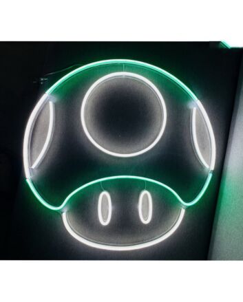 Mario Mushroom Game Neon Sign for Video Game Fans