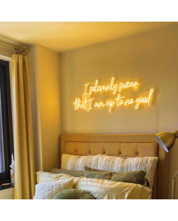 I Solemnly Swear That I Am Up To No Good Neon Sign for Harry Potter Fans