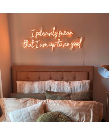 I Solemnly Swear That I Am Up To No Good Neon Sign for Harry Potter Fans