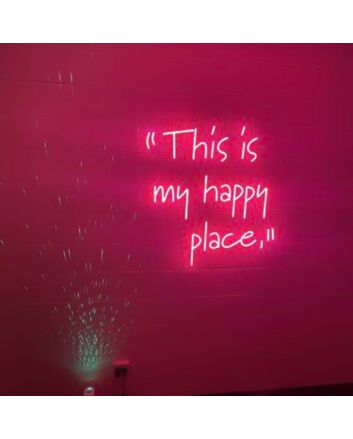 This Is My Happy Place Neon Sign for Cozy and Positive Spaces