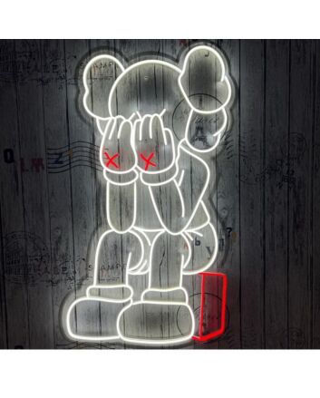 Crying Kaws Neon Sign for Artistic and Bold Spaces