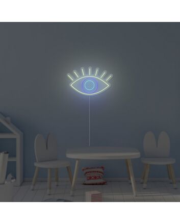 Evil Eye Neon Sign for Mystical and Whimsical Decor