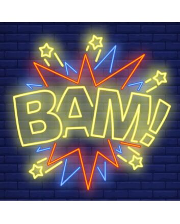 Bam Neon Sign for Fun and Energetic Spaces