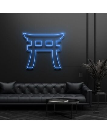 Shinto Torii Gate Symbol Neon Sign for Cultural and Spiritual Spaces
