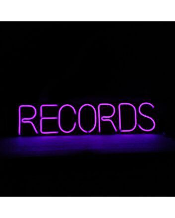 Records Neon Sign for Music Lovers