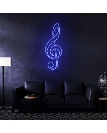 Treble Clef Neon Sign for Music Lovers