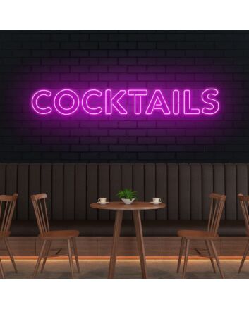 LED Neon Cocktail Sign Bar Wall Decor for Bars and Social Spaces