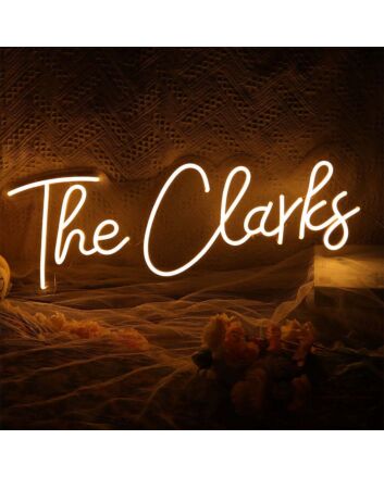 The Clarks Neon Sign for Personalized Decor