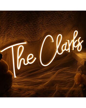 The Clarks Neon Sign for Personalized Decor