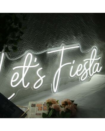 Let&#039;s Fiesta Neon Sign for Celebratory and Fun Spaces