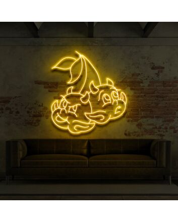 Devil Cherries For Tattoo Studio Neon Sign for Edgy and Artistic Spaces