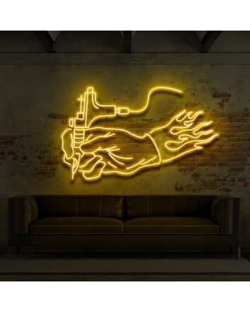 Hand of An Artist For Tattoo Studio Neon Sign for Tattoo Studios