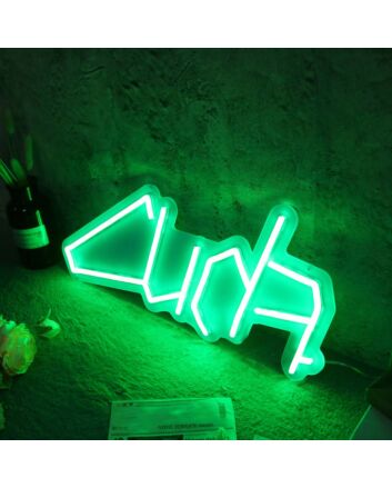 Cuda Green Neon Sign for Car Enthusiasts