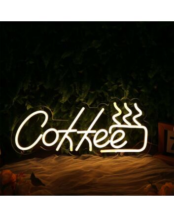 Coffee Yellow Custom Neon Sign for Cafes and Coffee Shops