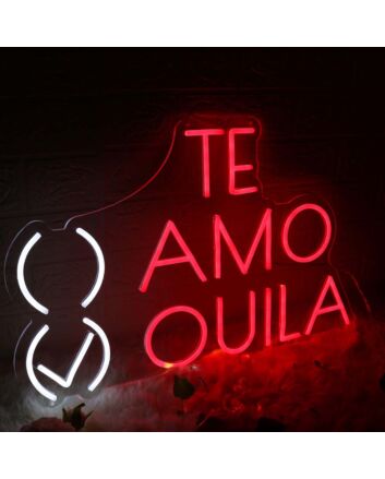 TE AMO TEQUILA Red Neon Sign for Fun and Social Spaces