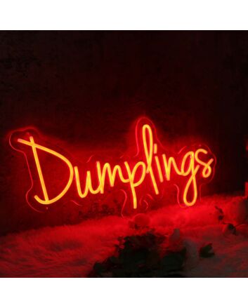 Dumplings Red Custom Neon Sign for Restaurants and Fun Spaces