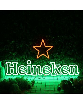 Heineken Green Neon Sign for Beer Lovers and Bars