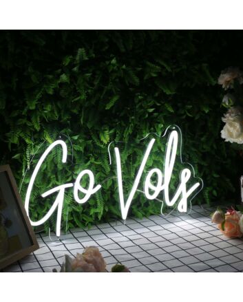 Go Vols White Neon Sign for Sports Fans