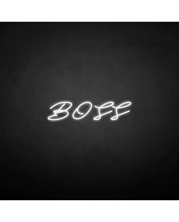 &#39;Boss&#39; neon sign