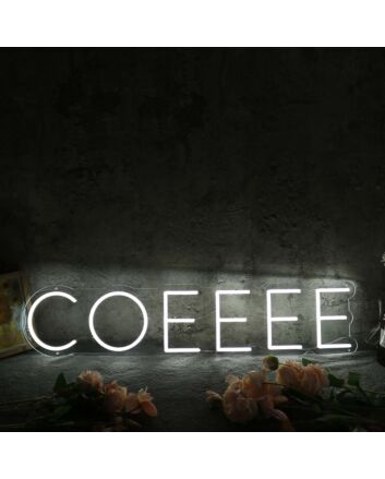 Coffee White LED Neon Sign for Cafes and Coffee Shops
