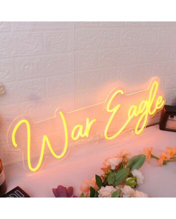 War Eagle Orange LED Neon Sign for Sports Fans