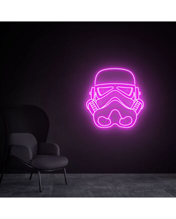 Storm Trooper LED Neon Sign Star Wars Wall Decor Neon Wall Decor Handmade LED Neon Sign for Star Wars Fans