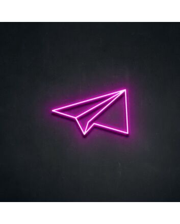Paper Plane Neon Sign for Fun and Whimsical Decor