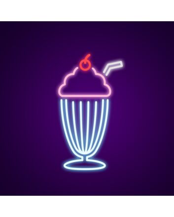 Milkshake Neon Sign for Fun and Refreshing Spaces