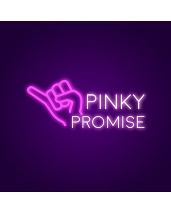 Pinky Promise Neon Sign for Friendship and Positive Spaces