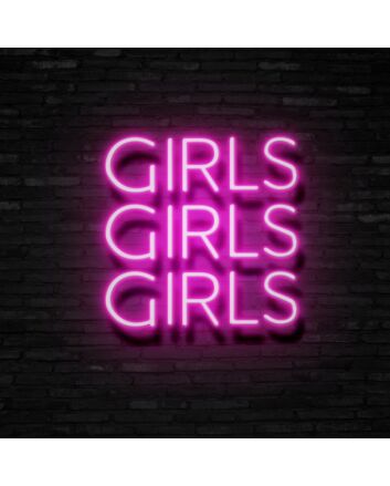 Girls Girls Girls Neon Sign for Fun and Playful Spaces