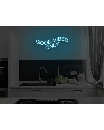 Good Vibes Only Neon Sign for Positive and Happy Spaces