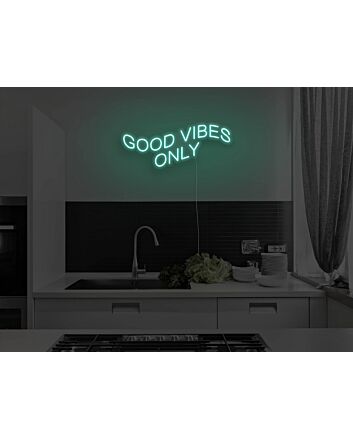 Good Vibes Only Neon Sign for Positive and Happy Spaces